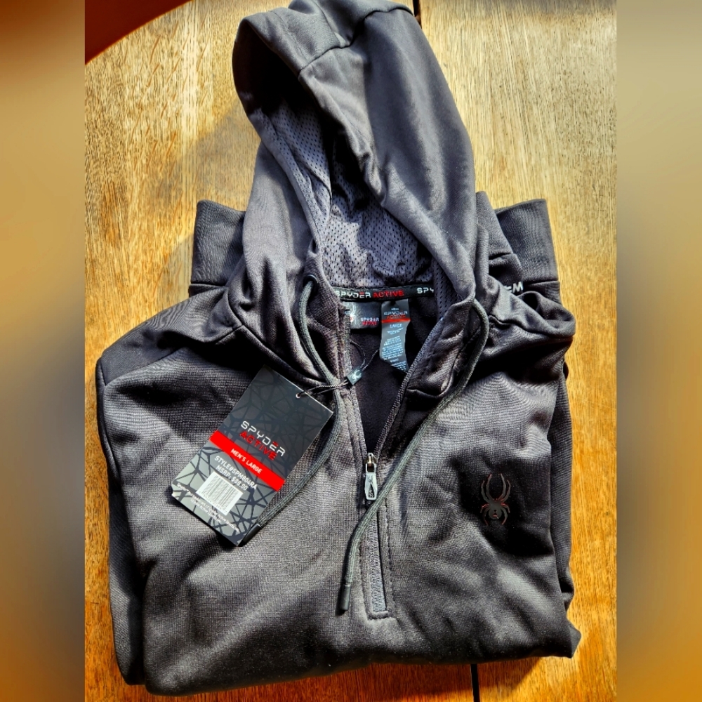 NWT Spyder Men's 1/4 zip Hoodie